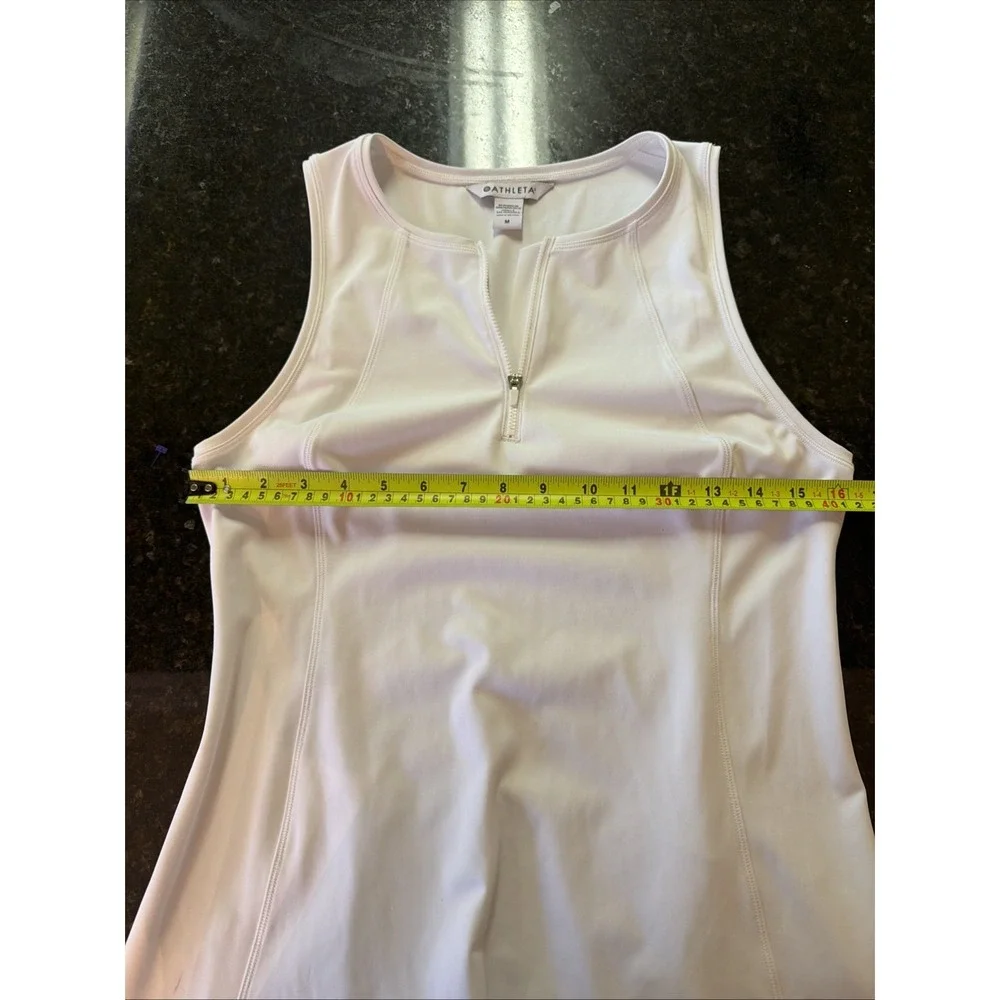 Athleta White Ace Tennis Dress Sz Med Performance Athletic Golf Pickleball - Picture 7 of 8